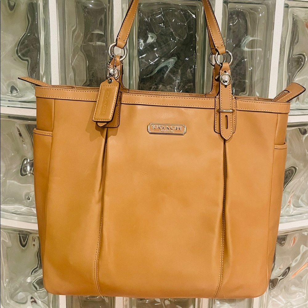 Coach leather “North-South” briefcase shoulder bag